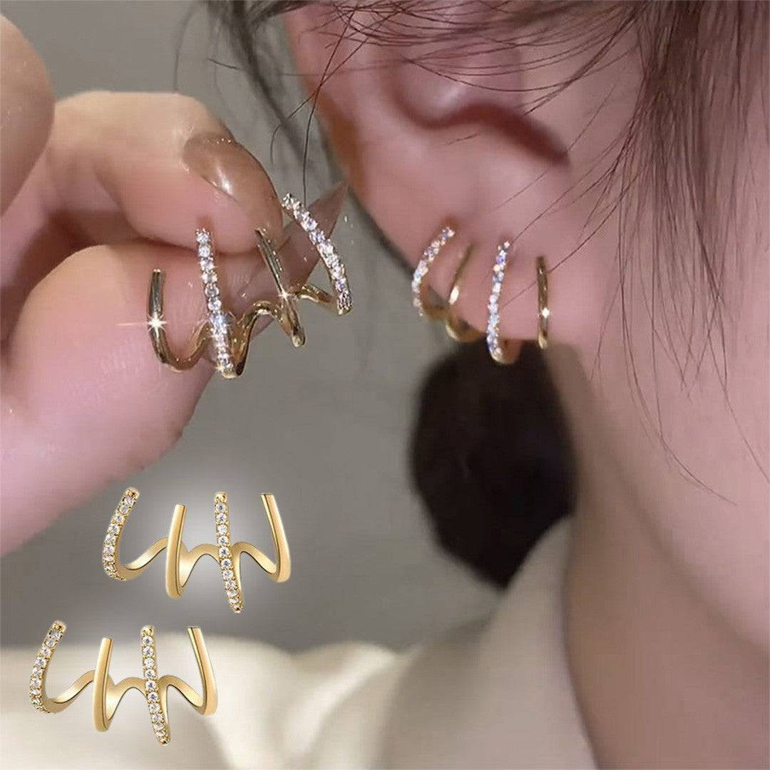 Aretes Claw Multiusos con Cristales Swarovski